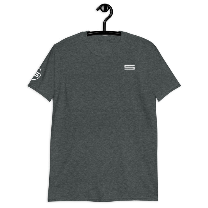 Short-Sleeve Unisex T-Shirt with Front + Shoulder Logo