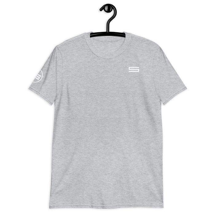 Short-Sleeve Unisex T-Shirt with Front + Shoulder Logo