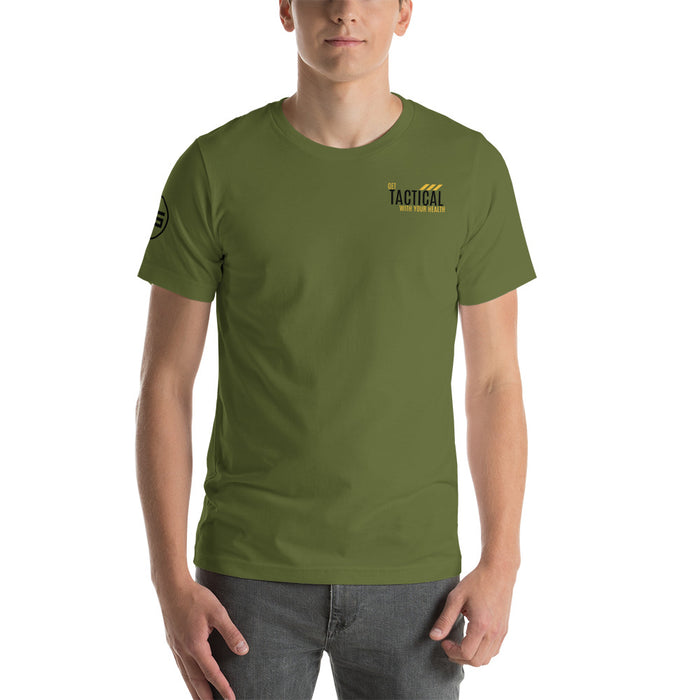 Unisex t-shirt "Get Tactical with your Health" Olive Green